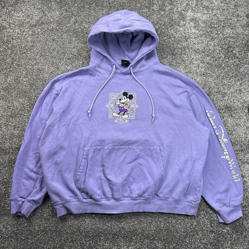 Walt Disney World Purple Hoodie Sweatshirt Adult XXL 100 Years Of Wonder Mickey